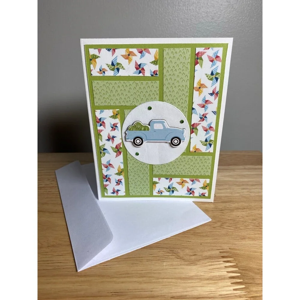Handmade Summer Blank Greeting Card A2 & Envelope